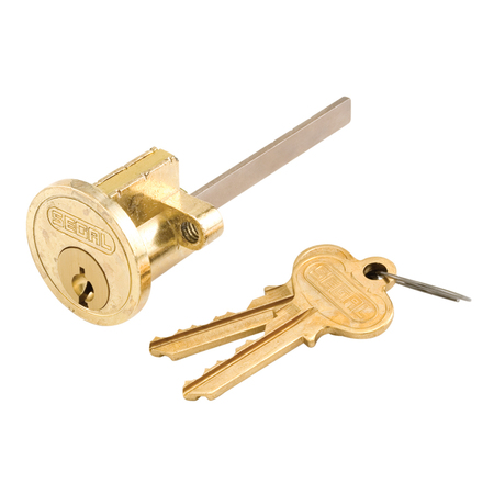 PRIME-LINE Replacement Rim Cylinder Deadbolt in Brass Plated Finish Single Pack SE 66007